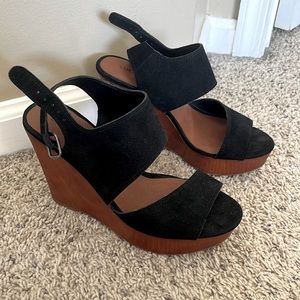 Lucky Brand -Black Wedge Shoes